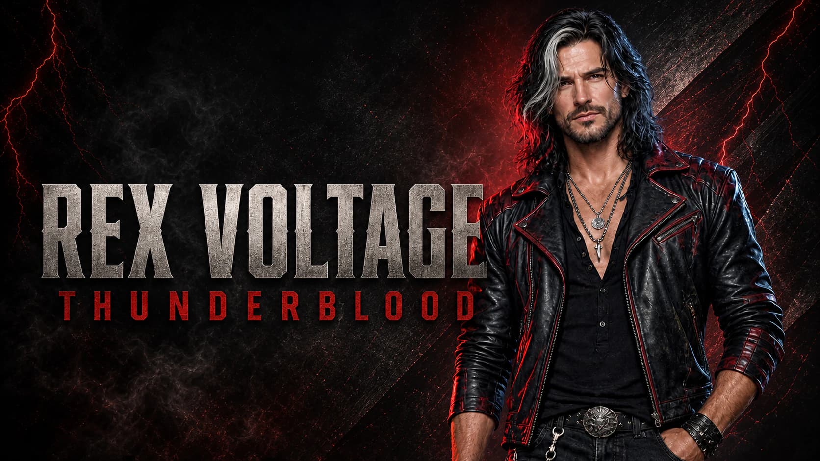 Titelmotiv der fiktiven Thunderblood Kollektion von Rex Voltage