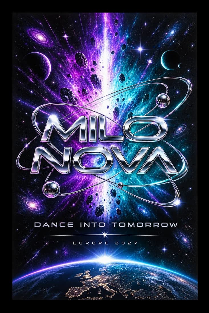 Tour Poster im Pop-Stil von Milo Nova
